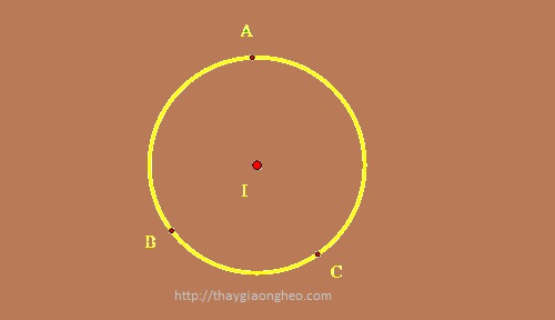 Phương trình đường tròn đi qua 3 điểm